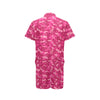 Camo Pink Pattern Print Design 01 Men's Romper