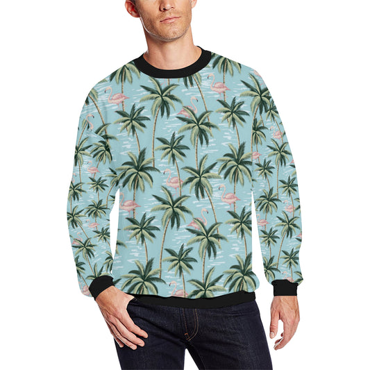 Palm Tree Pattern Print Design PT05 Men Long Sleeve Sweatshirt