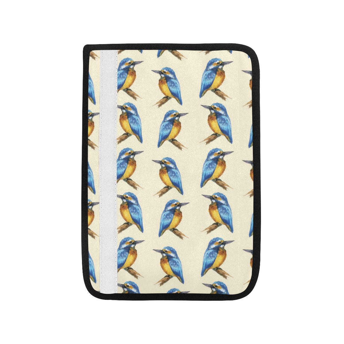 Kingfisher Pattern Print Design 01 Car Seat Belt Cover