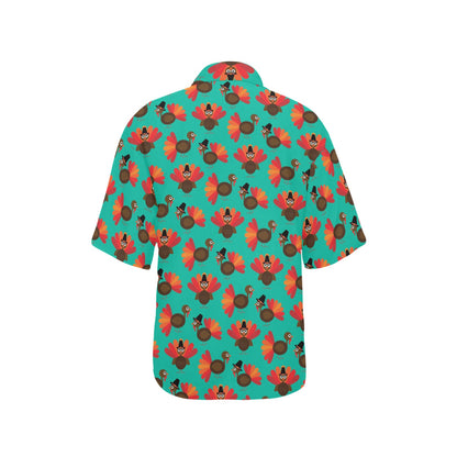 Thanksgiving Print Design LKS307 Women's Hawaiian Shirt