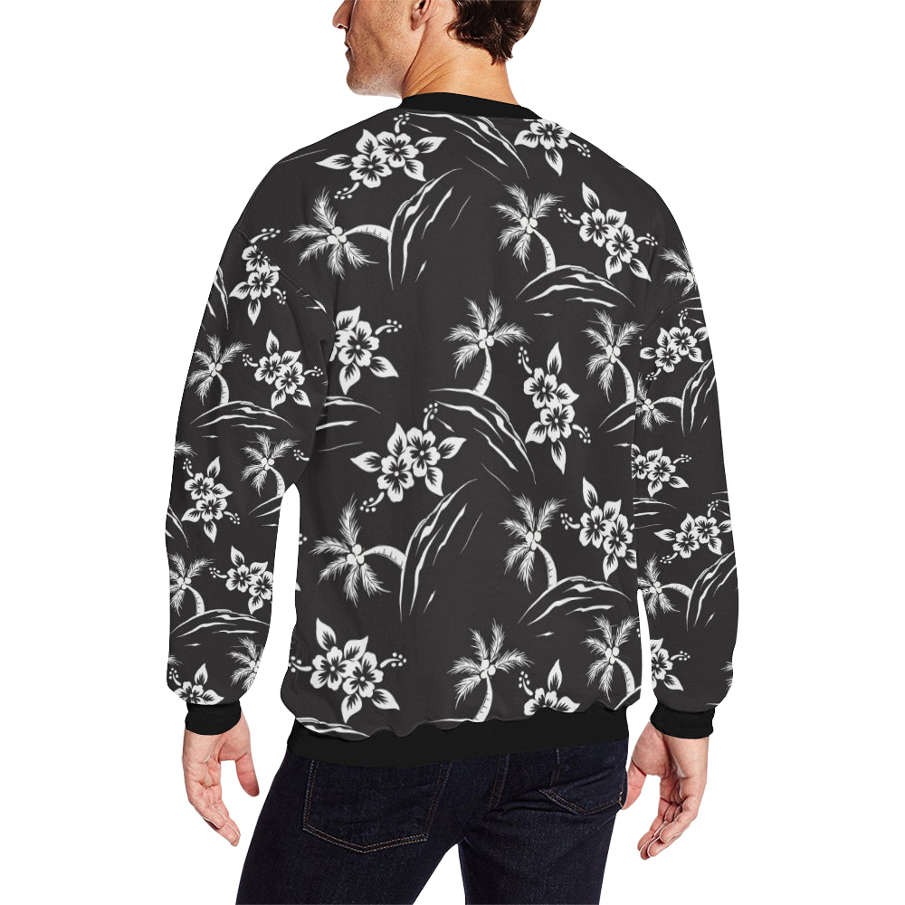 Palm Tree Pattern Print Design PT02 Men Long Sleeve Sweatshirt
