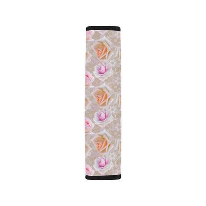 Rose Pattern Print Design RO011 Car Seat Belt Cover