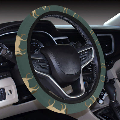 Horse Classic Themed Pattern Print Steering Wheel Cover with Elastic Edge