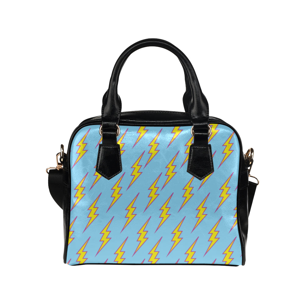 Lightning Thunder Pattern Print Design 02 Shoulder Handbag