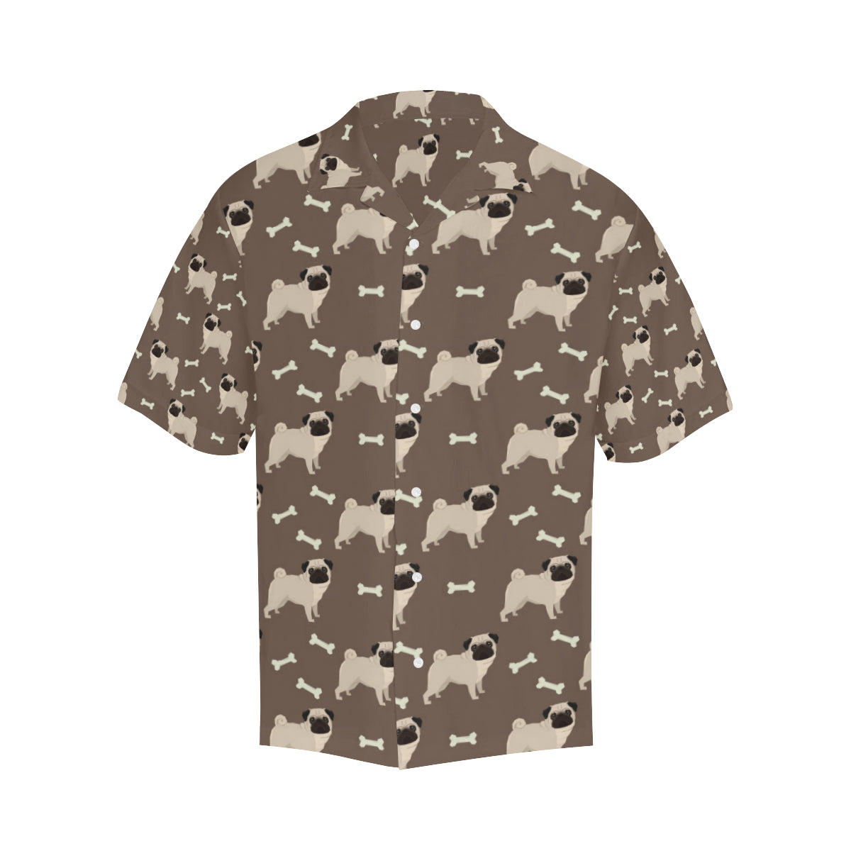 Pug Pattern Print Design A02 Men's Hawaiian Shirt
