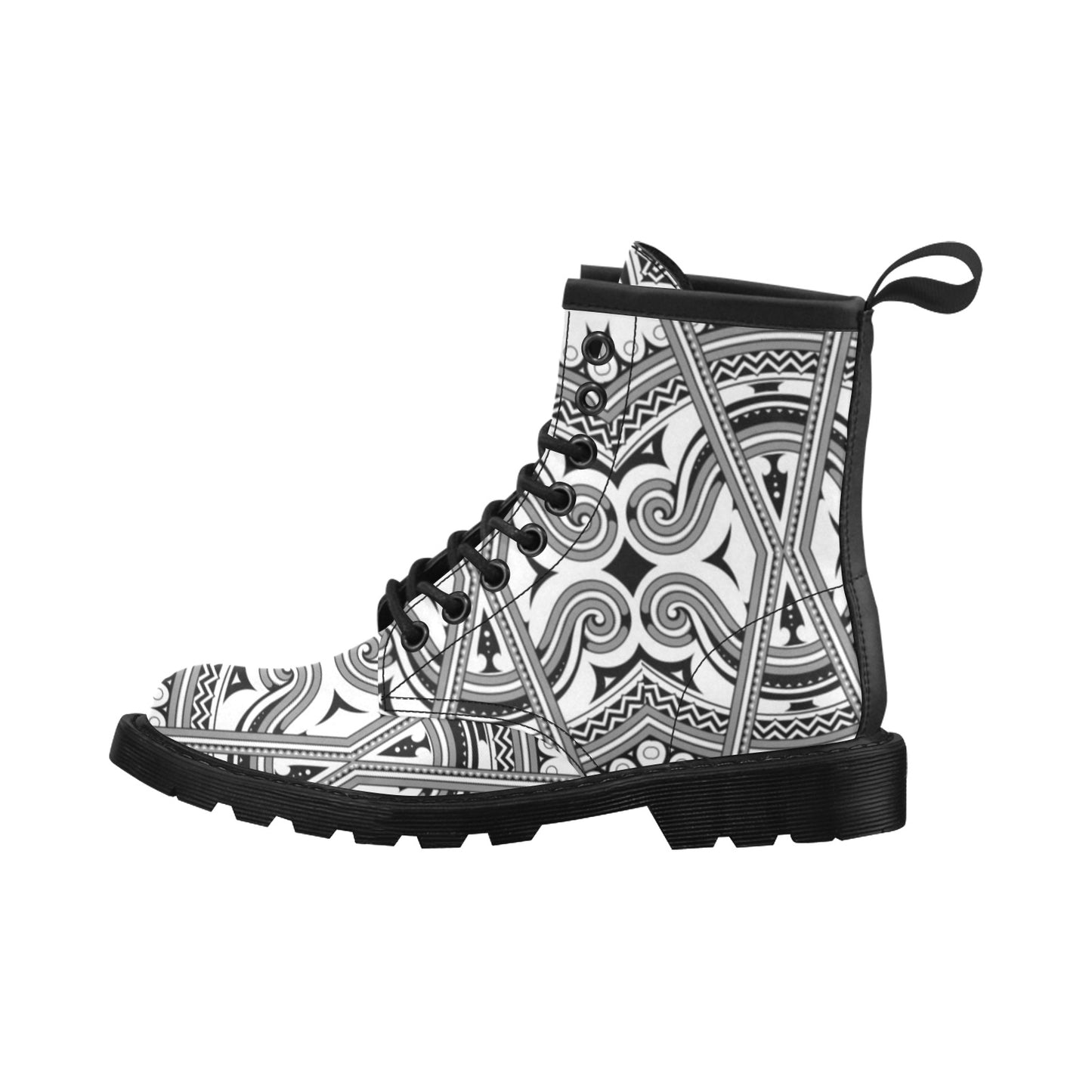 Samoan Pattern Print Design LKS302 Women's Boots