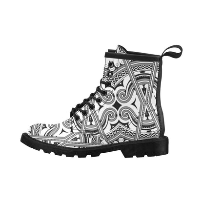 Samoan Pattern Print Design LKS302 Women's Boots