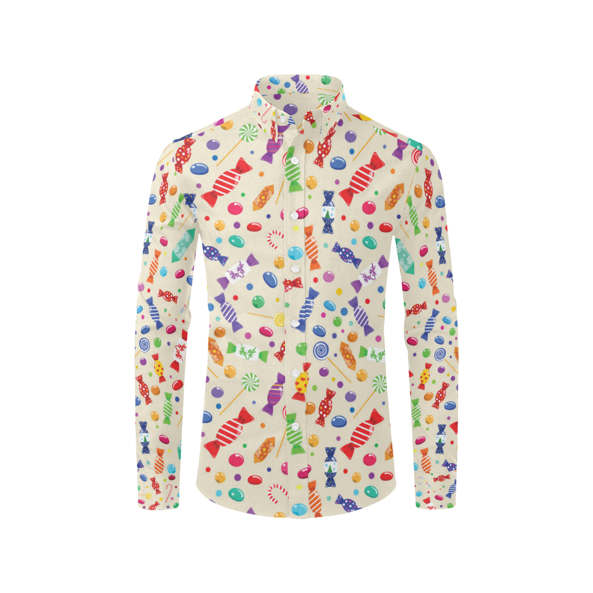 Candy Pattern Print Design 04 Men's Long Sleeve Shirt