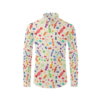 Candy Pattern Print Design 04 Men's Long Sleeve Shirt