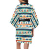 Aztec Pattern Print Design 02 Women's Short Kimono