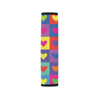 Pop Art Heart Pattern Print Design A01 Car Seat Belt Cover