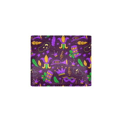 Mardi Gras Pattern Print Design 08 Men's ID Card Wallet
