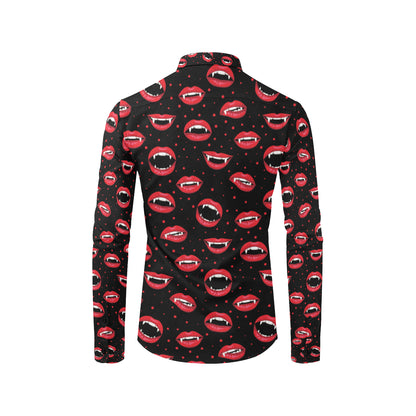 Halloween Pattern Print Design 01 Men's Long Sleeve Shirt