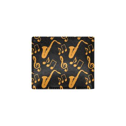 Saxophone Pattern Print Design 02 Men's ID Card Wallet