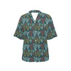 Rooster Hand Draw Design Women's Hawaiian Shirt