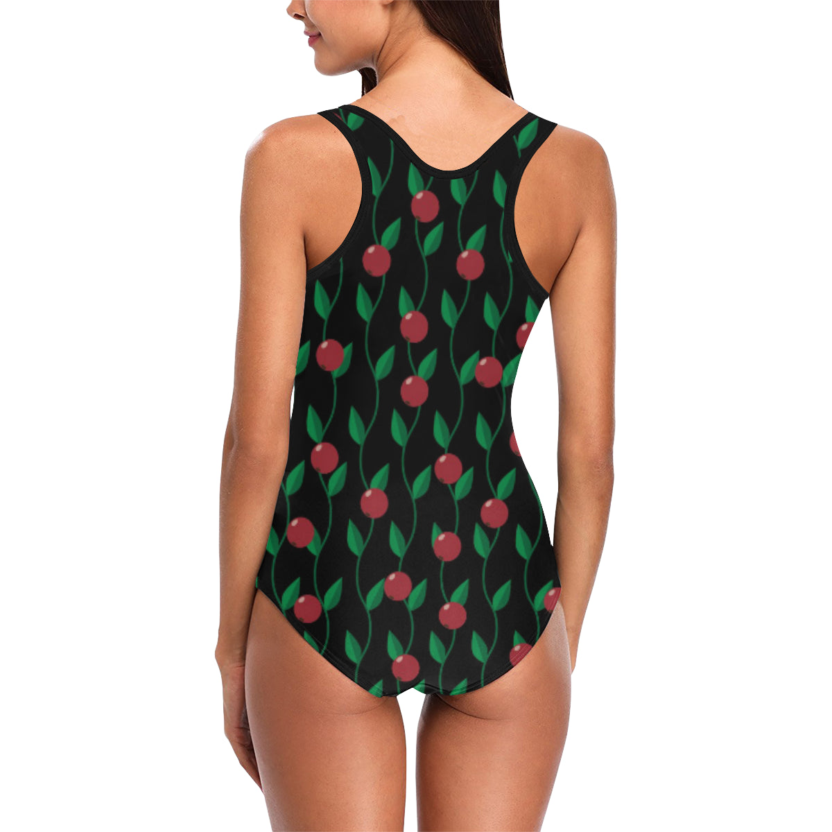 Cranberry Pattern Print Design CB01 Women Swimsuit