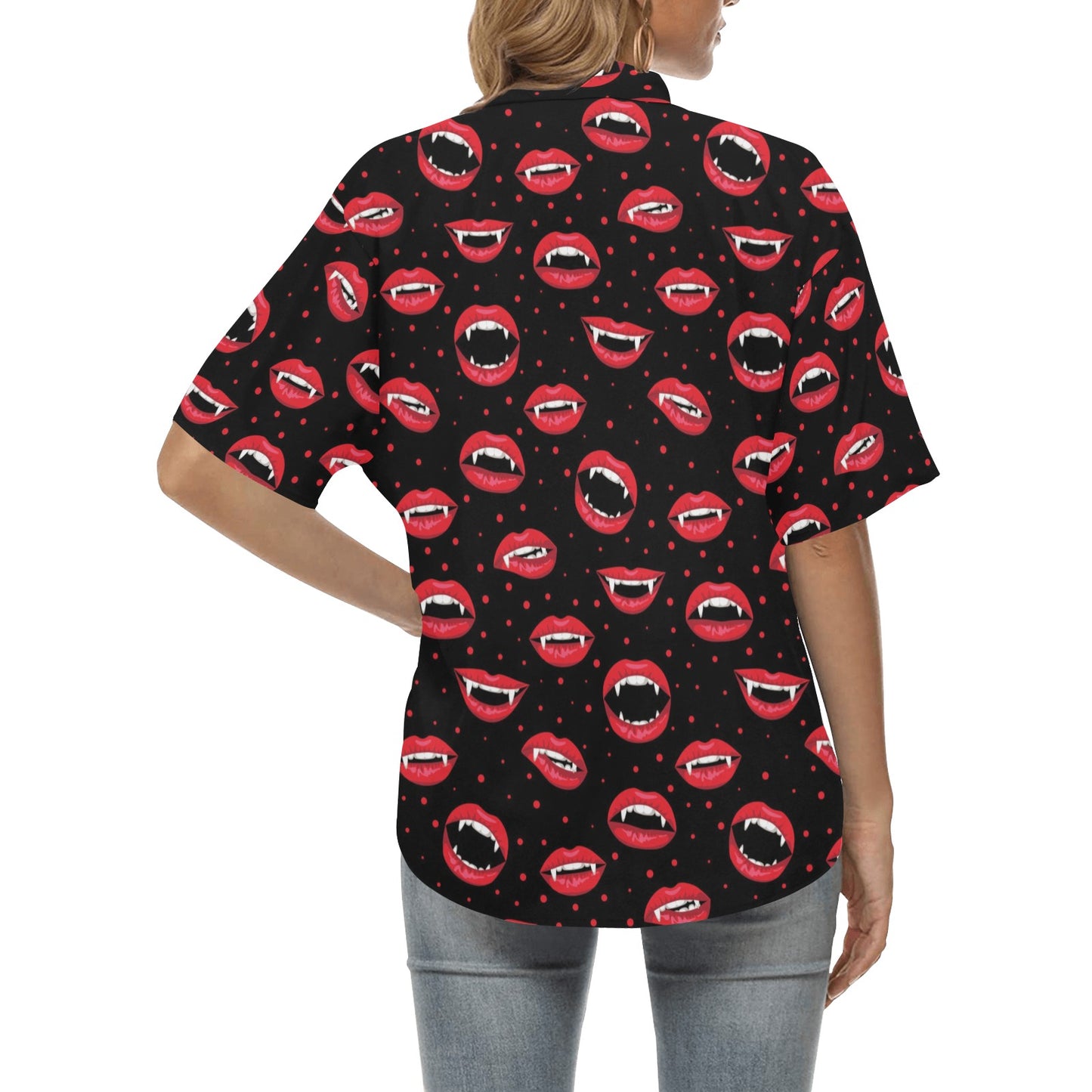 Halloween Pattern Print Design 01 Women's Hawaiian Shirt