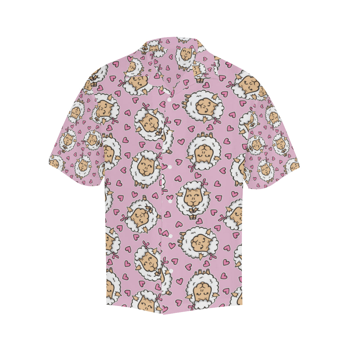 Sheep Cute Pattern Print Design 01 Men's Hawaiian Shirt