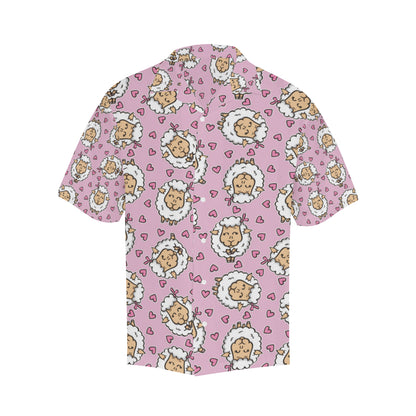 Sheep Cute Pattern Print Design 01 Men's Hawaiian Shirt