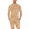 Tiki Orange Vertical Pattern Men's Romper