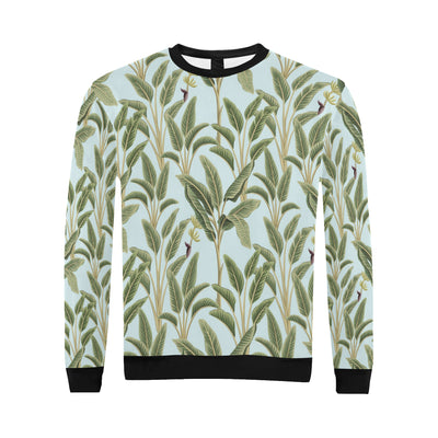 Banana Leaf Pattern Print Design BL03 Men Long Sleeve Sweatshirt