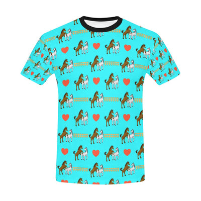 Horse Couple Love Print Design LKS309 Men's All Over Print T-shirt