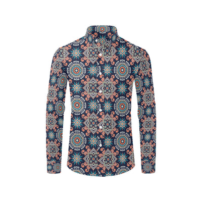 Bohemian Pattern Print Design 02 Men's Long Sleeve Shirt