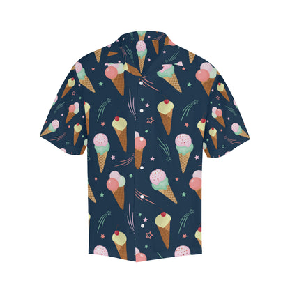 Ice Cream Pattern Print Design 04 Men's Hawaiian Shirt