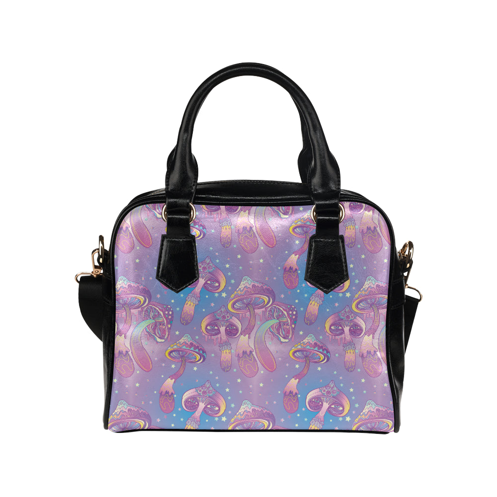 Psychedelic Mushroom Pattern Print Design A01 Shoulder Handbag