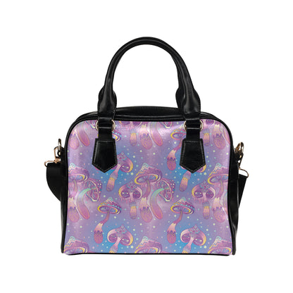Psychedelic Mushroom Pattern Print Design A01 Shoulder Handbag