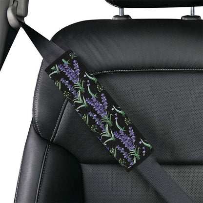 Lavender Pattern Print Design LV01 Car Seat Belt Cover