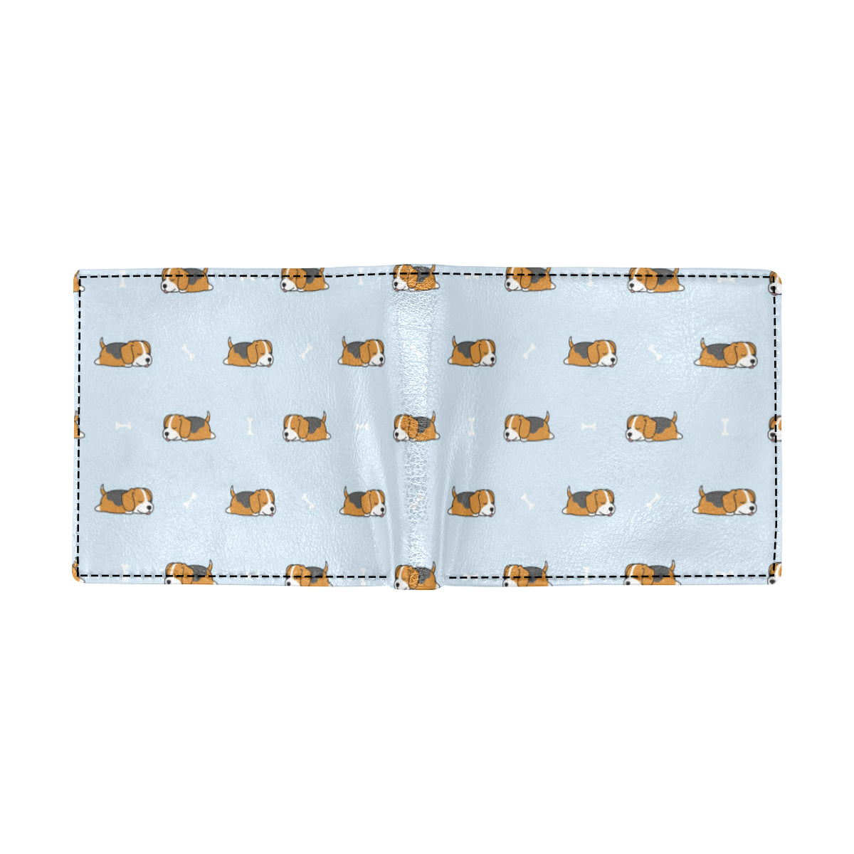 Beagle Pattern Print Design 06 Men's ID Card Wallet