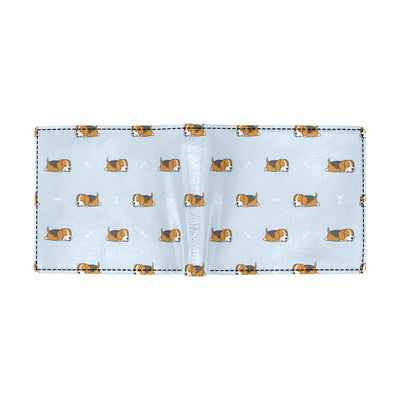 Beagle Pattern Print Design 06 Men's ID Card Wallet