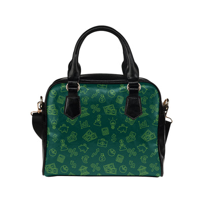 Accounting Financial Pattern Print Design 02 Shoulder Handbag