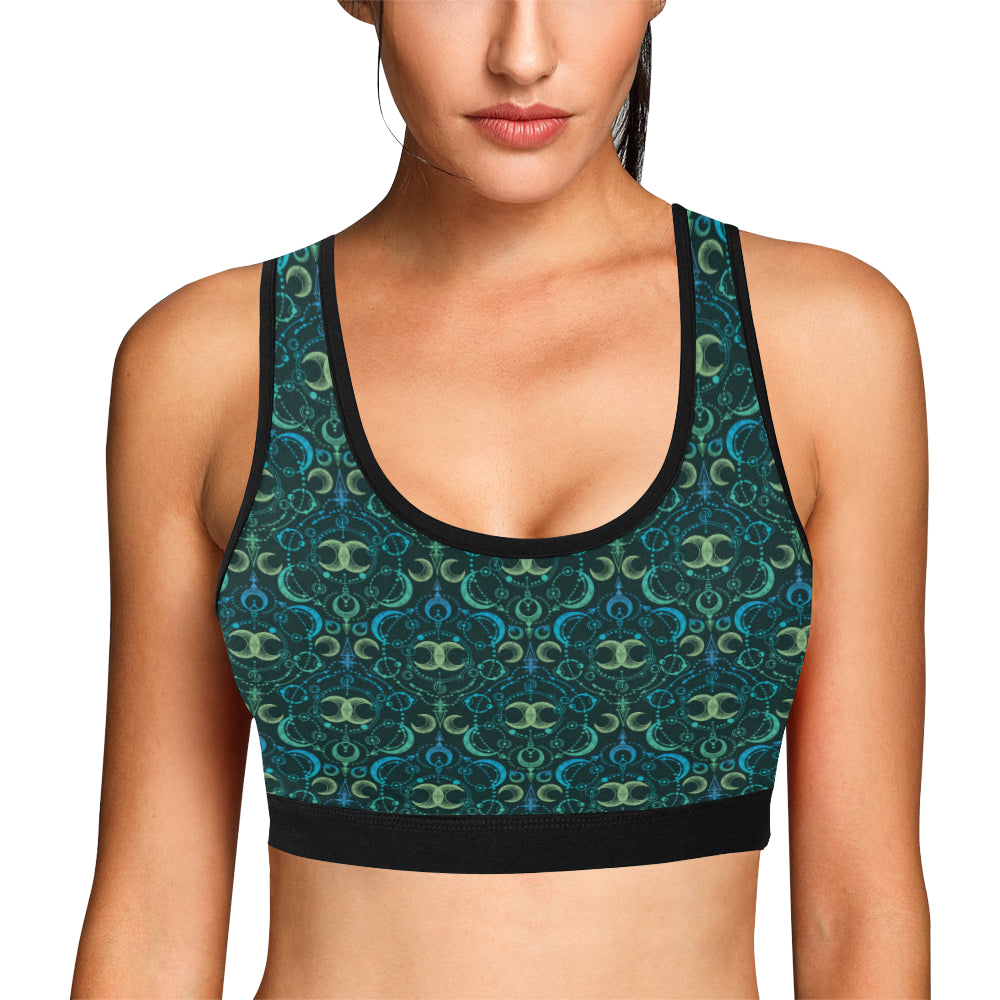 Celestial Pattern Print Design 07 Sports Bra