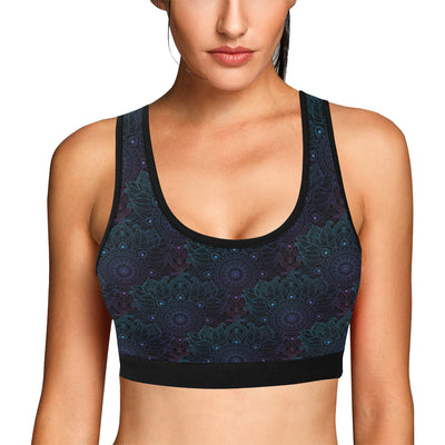 Boho Floral Mandala Sports Bra