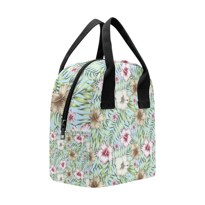 Tropical Flower Pattern Print Design TF05 Insulated Lunch Bag