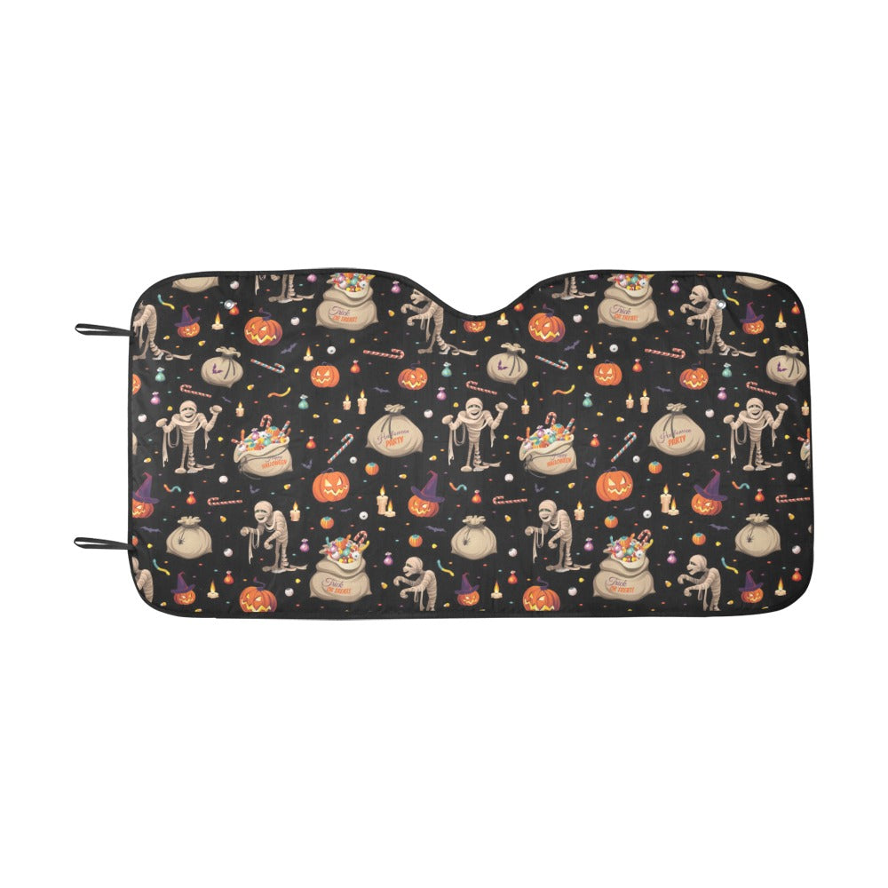 Mummy Halloween Print Design LKS303 Car front Windshield Sun Shade