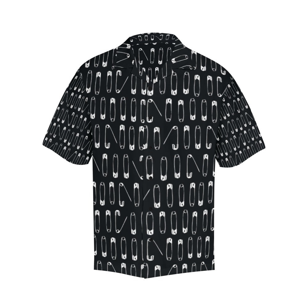 Safety Pin Print Design LKS302 Men's Hawaiian Shirt