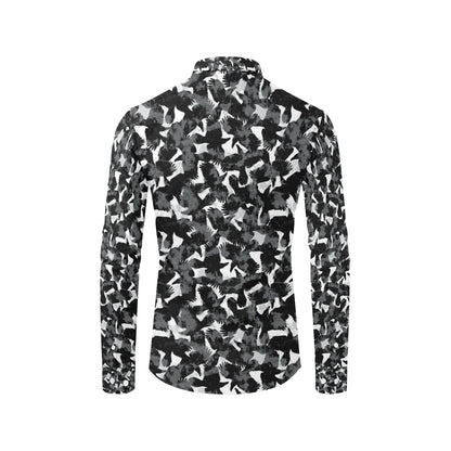 Crow Pattern Print Design 01 Men's Long Sleeve Shirt