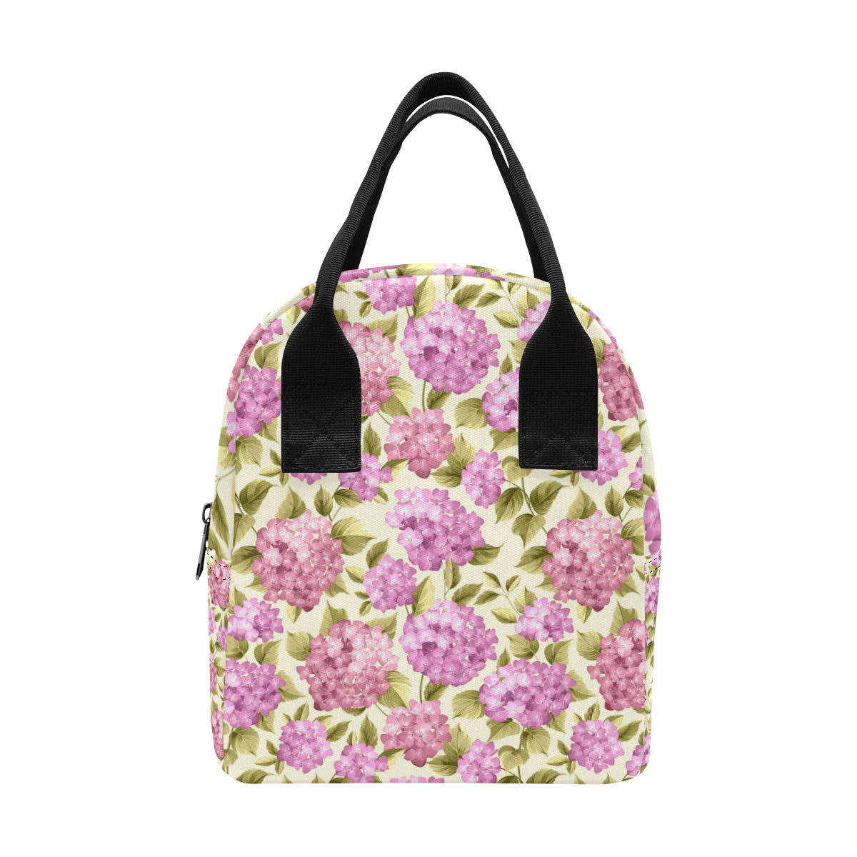 Hydrangea Pattern Print Design HD05 Insulated Lunch Bag