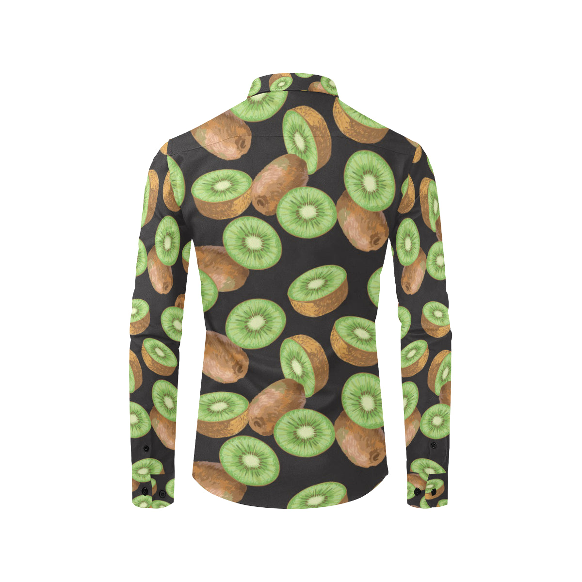 Kiwi Pattern Print Design KW03 Men's Long Sleeve Shirt