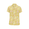 Beach Theme Print Men's Short Sleeve Button Up Shirt