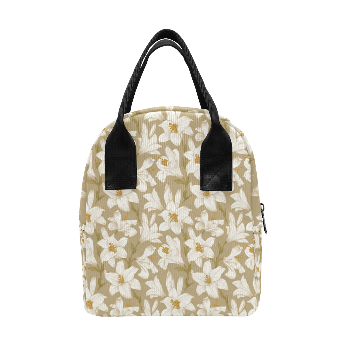 Lily Pattern Print Design LY07 Insulated Lunch Bag