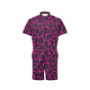 Giraffe Pink Background Texture Print Men's Romper