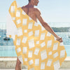 Tofu Print Design LKS302 Beach Towel 32" x 71"