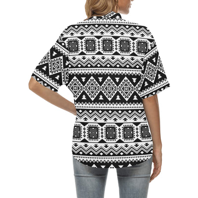 Aztec Pattern Print Design 08 Women's Hawaiian Shirt