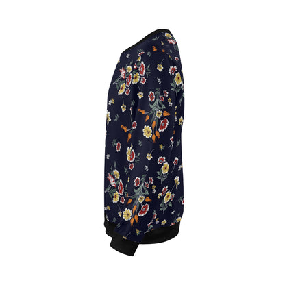 Summer Floral Pattern Print Design SF01 Men Long Sleeve Sweatshirt