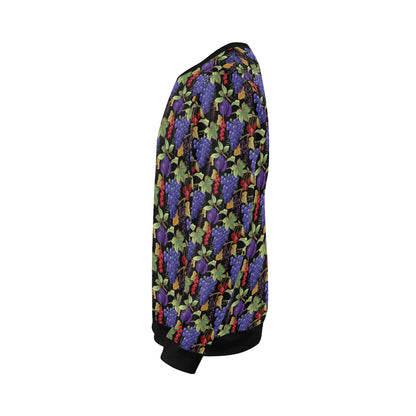 Grape Pattern Print Design GP05 Men Long Sleeve Sweatshirt