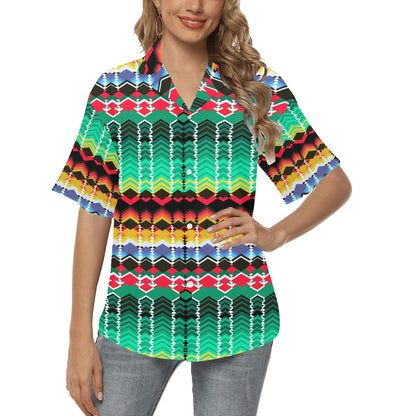 Serape Print Design LKS307 Women's Hawaiian Shirt